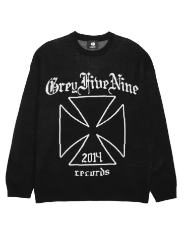 G59 2014 RECORDS KNITTED SWEATER (BLACK)
